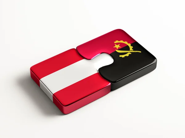 Austria Angola  Puzzle Concept — Stock Photo, Image