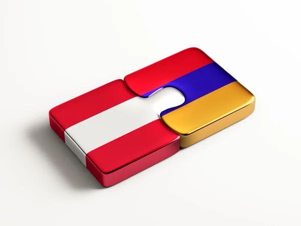 Oostenrijk Armenië puzzel Concept — Stockfoto