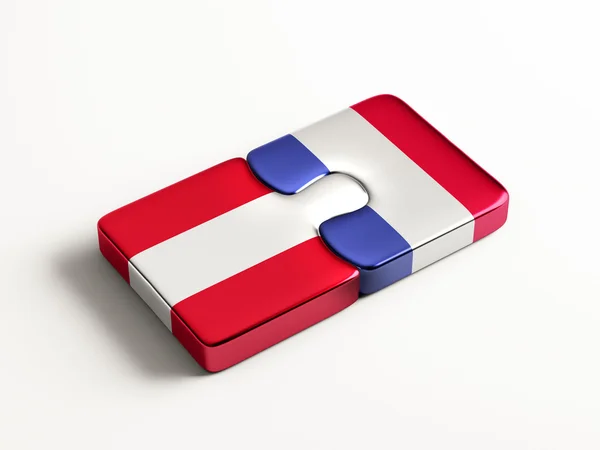 Áustria França Puzzle Concept — Fotografia de Stock