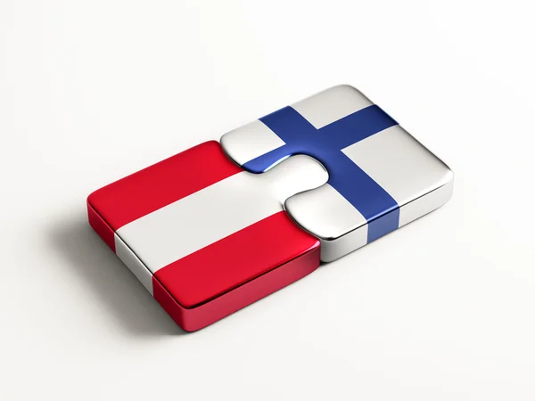 Austria Finland  Puzzle Concept — Stock Photo, Image