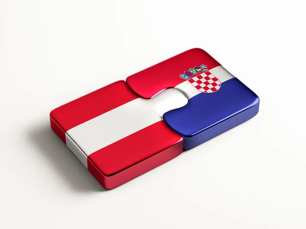 Croacia Austria Puzzle Concepto — Foto de Stock