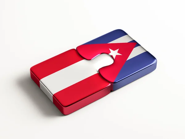 Küba Avusturya bulmaca kavramı — Stok fotoğraf