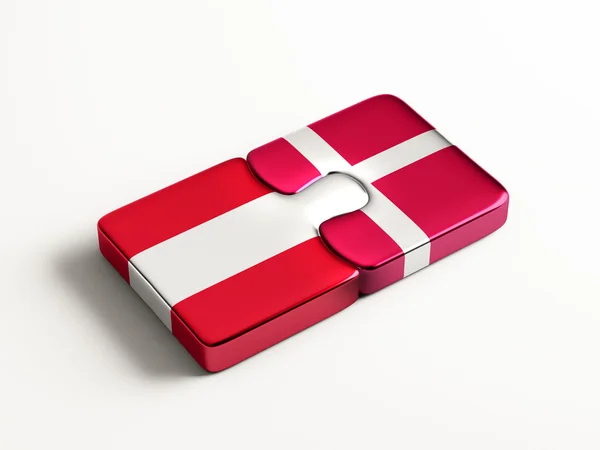 Denmark Austria  Puzzle Concept — Stock Photo, Image