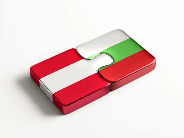 Bulgaria Austria Puzzle Concepto —  Fotos de Stock