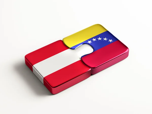Venezuela Austria Países Puzzle Concepto —  Fotos de Stock