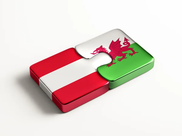 Galles Austria Paesi Puzzle Concept — Foto Stock