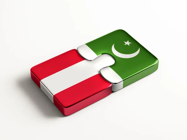 Pakistan Österreich Länder Puzzle-Konzept — Stockfoto