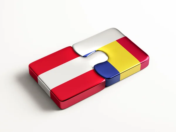 Roménia Áustria Países Puzzle Concept — Fotografia de Stock