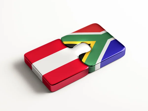 Sudáfrica Austria Países Puzzle Concepto — Foto de Stock