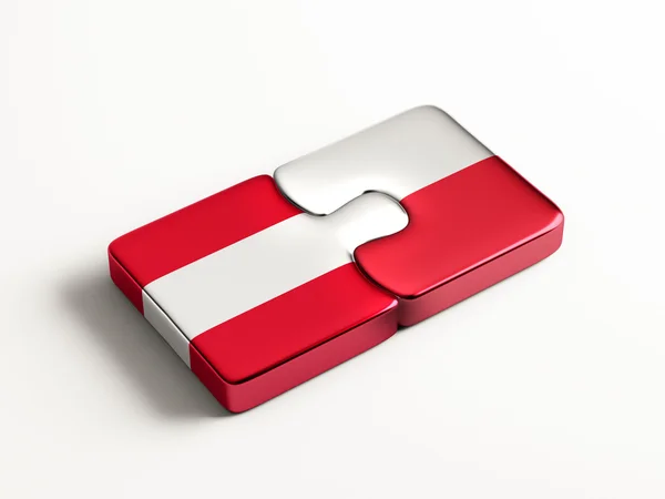 Polonia Austria Paesi Puzzle Concept — Foto Stock