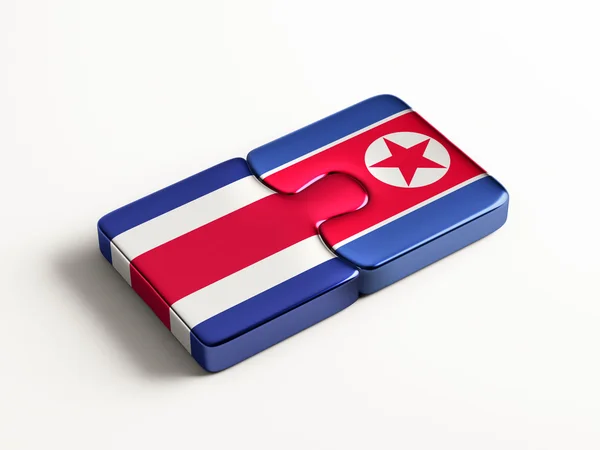 Korea Costa Rica Countries Puzzle Concept — Stock Photo, Image