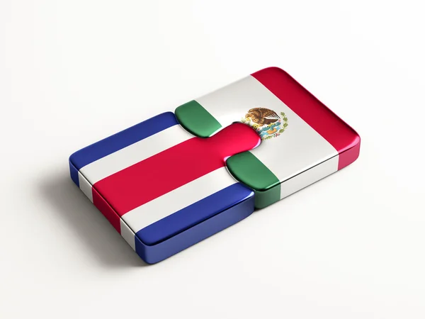 Mexico Costa Rica Countries Puzzle Concept — Stock Photo, Image