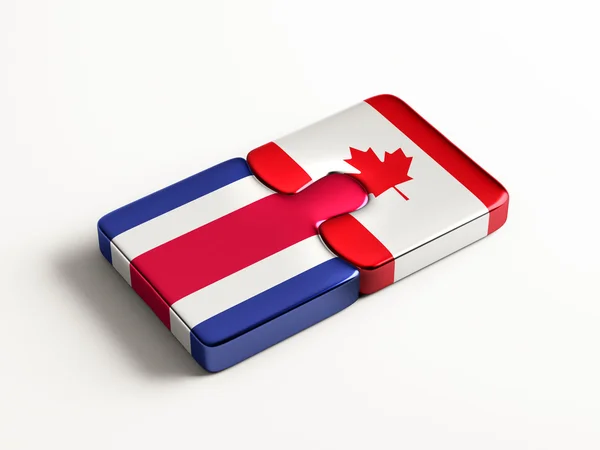 Canada Costa Rica Countries Puzzle Concept — Stock Photo, Image