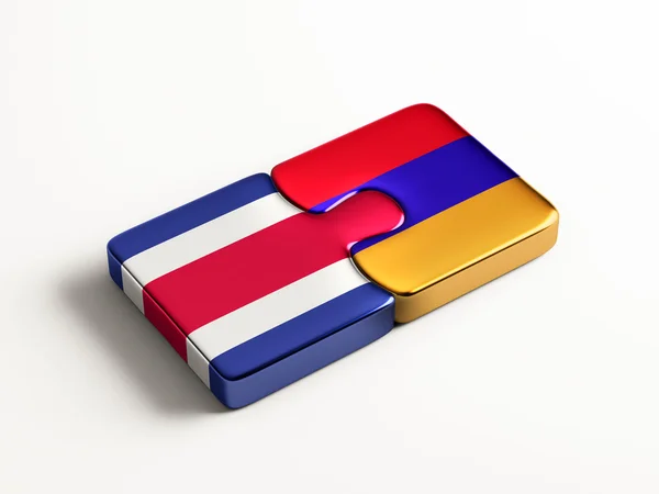 Armenia Costa Rica Countries Puzzle Concept — Stock Photo, Image