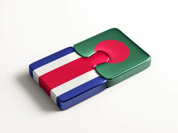 Bangladesh Costa Rica Countries Puzzle Concept — Stock Photo, Image