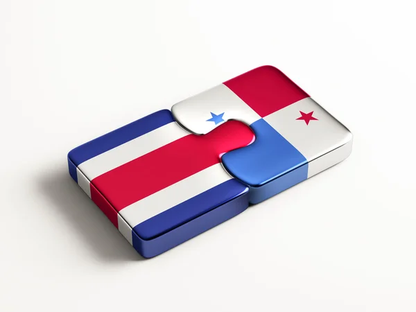 Panama Costa Rica Paesi Puzzle Concept — Foto Stock
