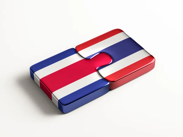 Thailand Costa Rica Countries Puzzle Concept — Stock Photo, Image