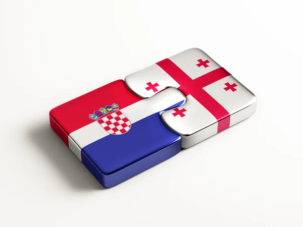 Georgia Croazia Paesi Puzzle Concept — Foto Stock