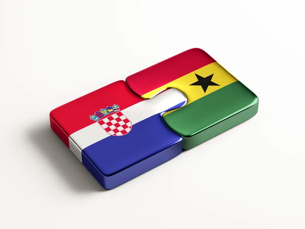 Ghana Croazia Paesi Puzzle Concept — Foto Stock