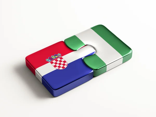 Nigérie Chorvatsko zemí logická koncepce — Stock fotografie