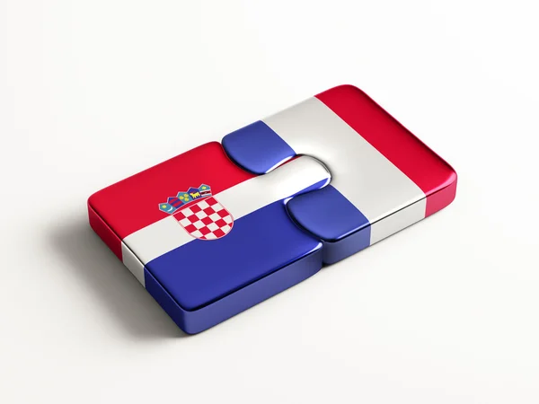 Francia Croacia Países Puzzle Concepto —  Fotos de Stock