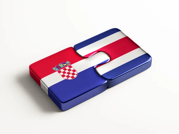 Croazia Paesi Puzzle Concept — Foto Stock