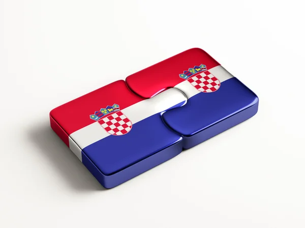 クロアチア国パズル コンセプト — ストック写真