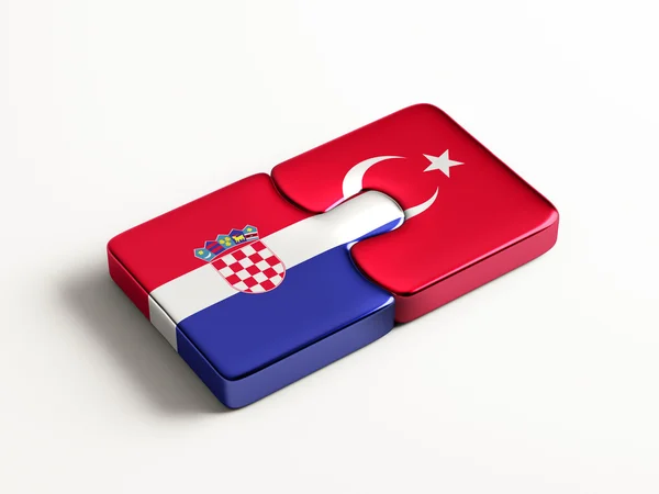 Turkey Croatia Puzzle Concept — Stock Photo, Image