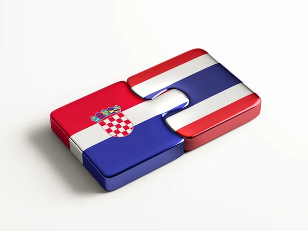 Tailandia Croacia Puzzle Concepto —  Fotos de Stock