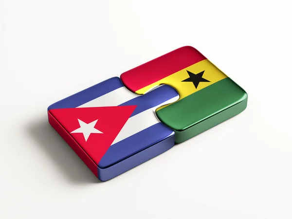 Cuba Ghana rompecabezas concepto —  Fotos de Stock