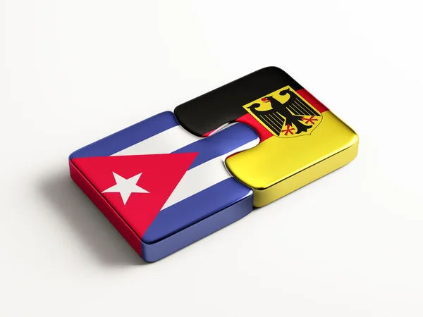 Cuba Alemanha Puzzle Concept — Fotografia de Stock