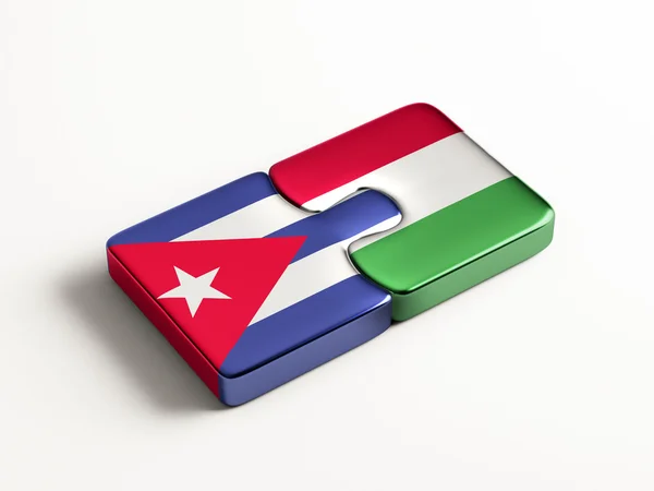 Cuba Hungria Puzzle Concept — Fotografia de Stock