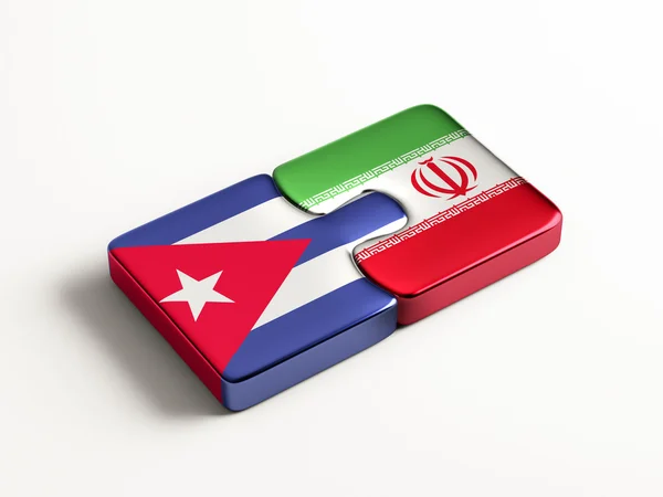 Cuba Iran  Puzzle Concept — Stock Photo, Image
