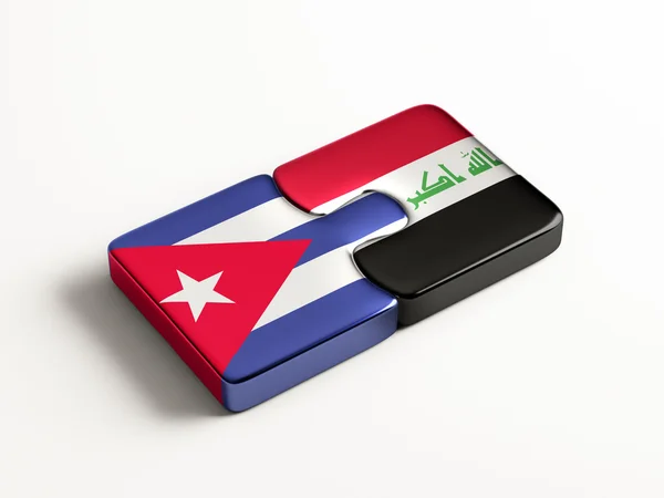 Cuba Iraq Puzzle Concepto —  Fotos de Stock