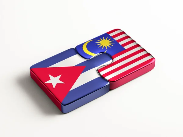 Kuba Malaysia Puzzle-Konzept — Stockfoto