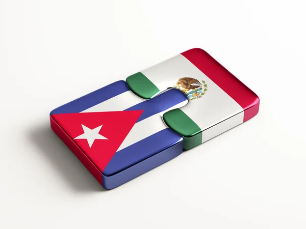 Cuba Mexico puzzel Concept — Stockfoto