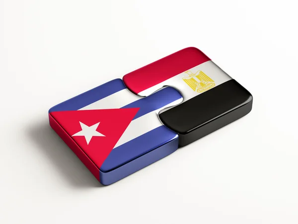 Cuba Egito Puzzle Concept — Fotografia de Stock