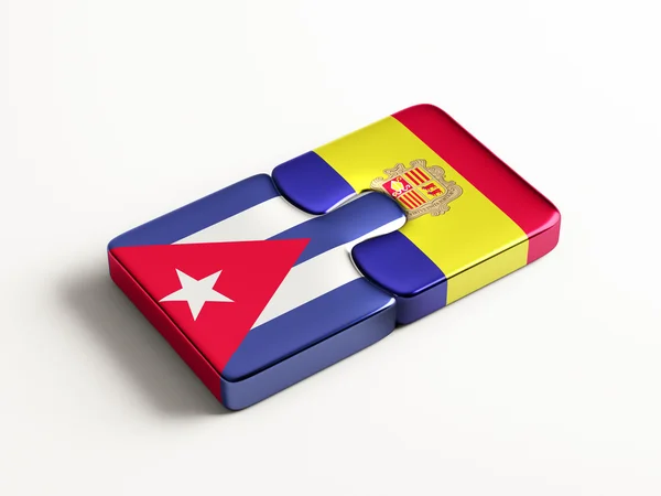 Cuba Andorra concetto di puzzle — Foto Stock