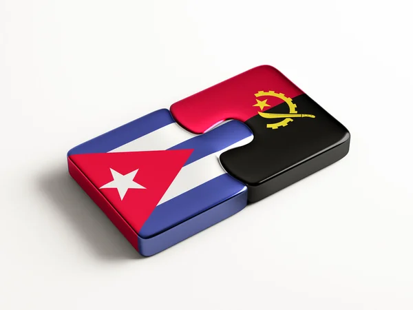 Cuba Angola  Puzzle Concept — Stock Photo, Image