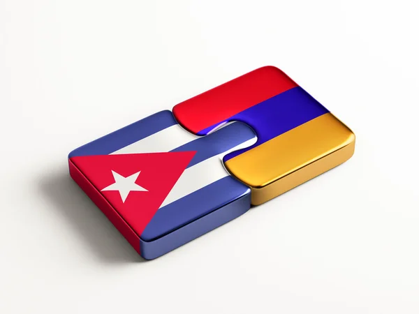 Cuba Armenia  Puzzle Concept — Stock Photo, Image