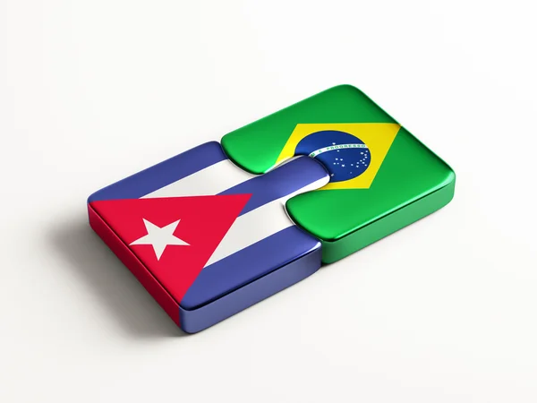 Brazil Cuba  Puzzle Concept — Stock Photo, Image