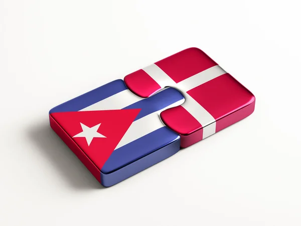 Denmark Cuba  Puzzle Concept — Stock Photo, Image