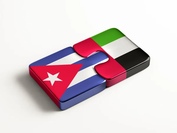 Émirats arabes unis Cuba Puzzle Concept — Photo