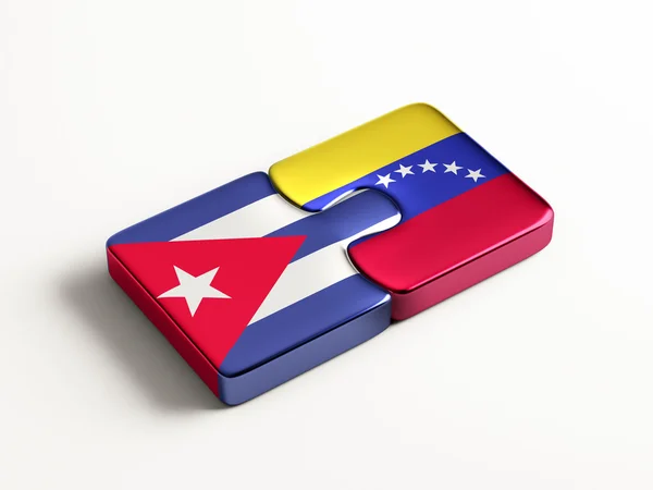 Venezuela Cuba puzzel Concept — Stockfoto