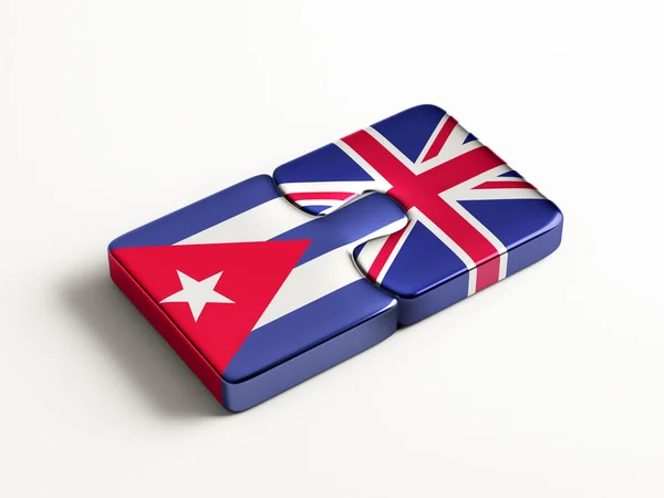 Reino Unido Cuba Puzzle Concept —  Fotos de Stock