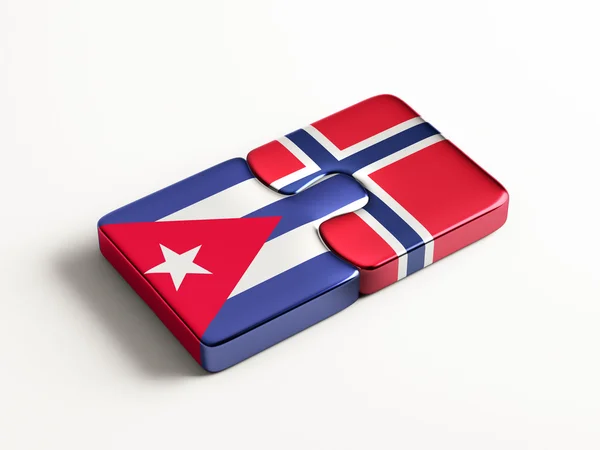 Norway Cuba  Puzzle Concept — Stock Photo, Image
