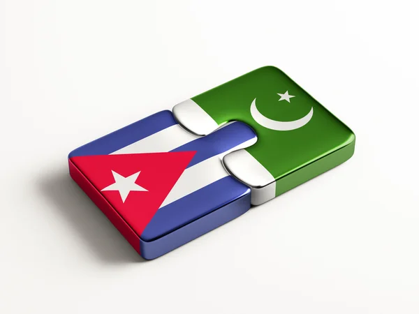 Pakistán Cuba Puzzle Concepto —  Fotos de Stock