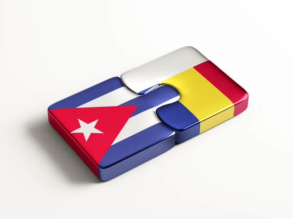 Rumania Cuba Puzzle Concepto —  Fotos de Stock