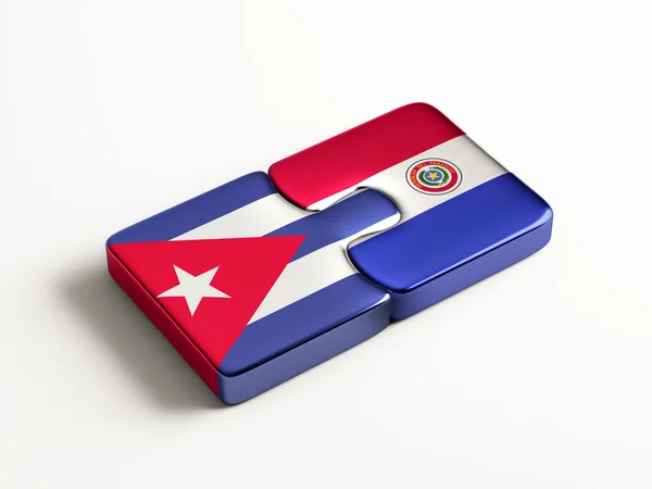 Concetto di Puzzle di Cuba Paraguay — Foto Stock