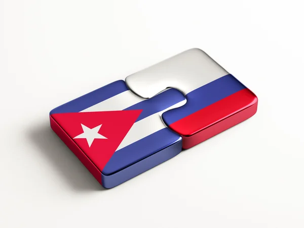 Rusia Cuba Puzzle Concepto —  Fotos de Stock